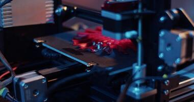 Process of creating 3D model with modern printing machine video