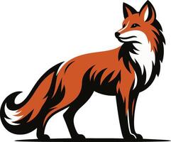Modern Red Fox Logo And Illustration, Premium Design for Branding And Digital Use vector