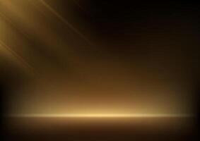 Empty dark gold studio background space for selling products, backdrop, wallpaper, background, text. illustration vector