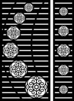 Decorative Panel with Geometric Patterns and Mandala Designs vector