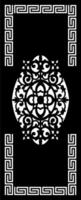 Ornate Geometric Pattern with Greek Key Border vector
