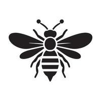 Stylized Bee Illustration in a Circular Design vector
