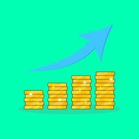 Growth Income Illustration. Suitable For Investment, Finance, Business and Management Content vector