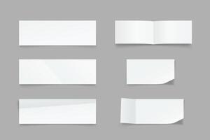 paper lists with different folds in set vector