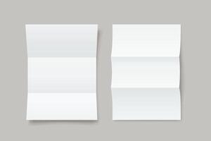 folded paper lists folded set with shadows vector