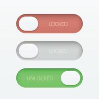 a realistic design digital lock in set vector