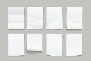 paper lists with various folds in set vector