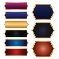 Islamic Shape Frame Label Color vector