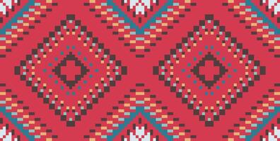 Abstract Ethnic Design Patternfolk Embroidery, Aztec Geometric Ornament Print. Design for Carpet, Wallpaper, Clothing, Wrapping, Fabric vector