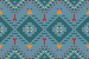 Sarong Traditional Pattern Designfolk Embroidery, Aztec Geometric Ornament Print. Design for Carpet, Wallpaper, Clothing, Wrapping, Fabric vector