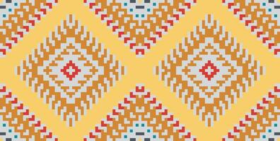 Fabric Pattern Arabic Pattern Backgroundfolk Embroidery, Aztec Geometric Ornament Print. Design for Carpet, Wallpaper, Clothing, Wrapping, Fabric vector
