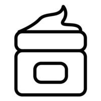 Cream Icon in Line Style vector