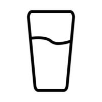 Glass of Water Icon in Line Style vector