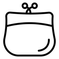 Purse Icon in Line Style vector