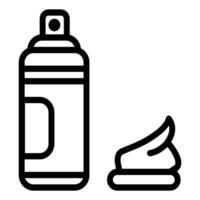 Shaving Foam Icon in Line Style vector