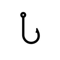 Fishing hook in simple design for angler and outdoor adventure enthusiasts vector