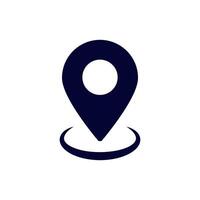 Navigation icon with simple location marker design indicating destination point vector