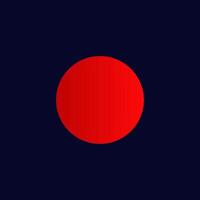 Minimalist red circle design symbolizing japan national flag vector