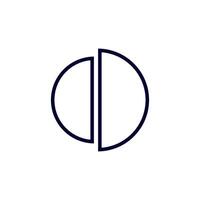 Geometric black and white semicircle design with minimalist style and bold lines vector