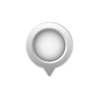 Simple and modern gray map pin with circular design and subtle shadow effect vector