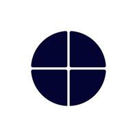 Simple black cross on white background emphasizing minimalist design vector