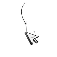 Computer mouse cursor attached to fishing hook symbolizing online scam concept vector