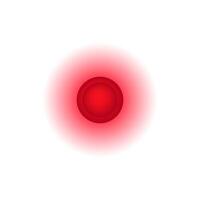Red circle with soft gradient glow and central solid core radiating light tones vector