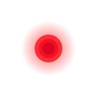 Bright red circle radiates a gradual gradient from center to outer edge vector