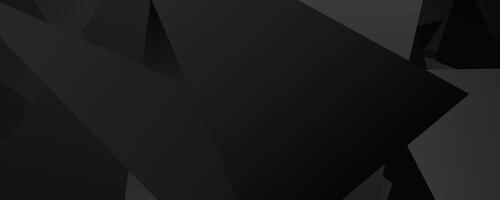 Abstract geometric black polygonal background with dark triangles and shapes vector