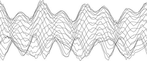 Abstract waveform pattern design for modern art and creative projects vector