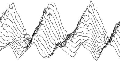Abstract waveform pattern - dynamic black and white design for modern decor and creative projects vector