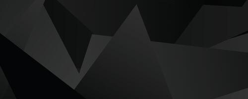 Abstract geometric art featuring angular black and gray shapes vector