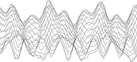 Abstract linear wave pattern for modern design concepts and audio visualization vector