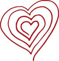 Spiral heart image, heart icon for a postcard decoration vector