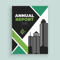 the annual report cover template is shown design vector