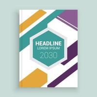 abstract geometric pattern book cover design vector