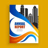annual report cover design template vector