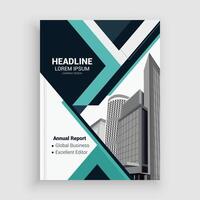 a business report cover template with a modern design vector