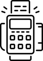 Sale terminal machine icon in linear style vector