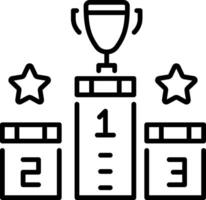 A linear style icon of a leaderboard vector