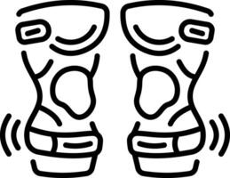 Protection knee sleeves icon in linear style vector
