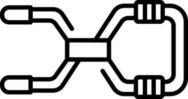 A line style icon of gym resistance band vector