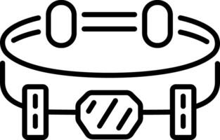A line style icon of a weightlifting belt vector