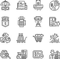 Set of Linear Style Taxation System Icons vector