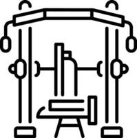 Gym smith machine icon in linear style vector