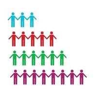 People holding hands representing diversity, community, and teamwork vector