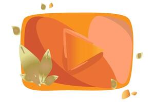Colourful play button in white background. Simple multimedia button. vector