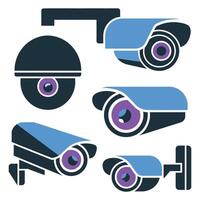 Security cameras set illustration vector