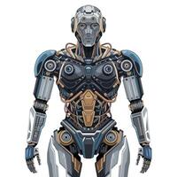 Realistic Futuristic Robot. vector