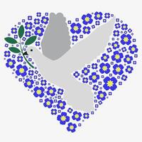 The appearance of a dove of peace. The desire for peace in the world. The concept of peace in Ukraine. vector